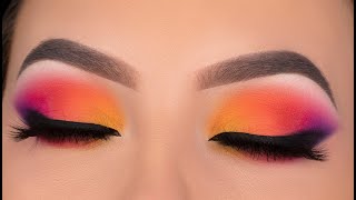 SUNSET Eye Makeup Tutorial  Jaclyn Hill x Morphe Volume 2 palette [upl. by Leiram121]