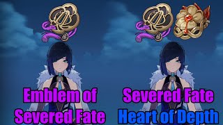 How Much Difference Between Emblem of Severed Fate Vs Emblem of Severed Fate amp HOD For Yelan [upl. by Nudd]