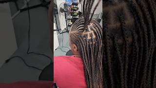 2 Layered Knotless Braids Cornrows  Midback Length [upl. by Krid]