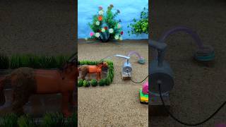 How to make mini motor water pump project horse water bathed videos  170 [upl. by Atinihs]