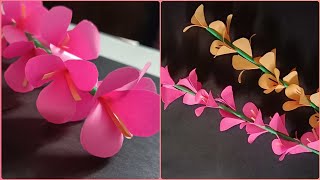 simple flower 🌺 decoration at homeeasy beautiful flower stickseasy Diy flower [upl. by Adnarem]