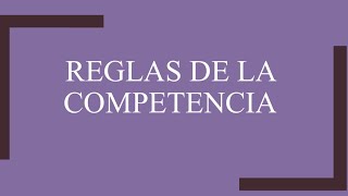 Regla de competencia en materia penal [upl. by Opportina]