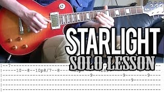 Slash  Starlight Solo Guitar Lesson With Tabs [upl. by Anrat]