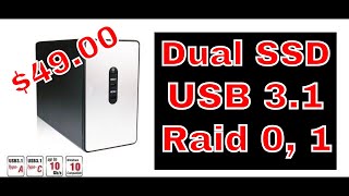 Hornettek Dual SSD USB 31 Raid Disk Enclosure  Raid 0 Cheap SSD [upl. by Aynosal210]