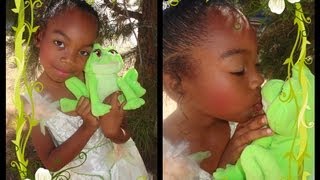 Halloween Tutorial Disney Princess Tiana Shania amp 7 Yrs old [upl. by Nlycaj903]