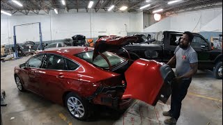 2019 FORD FUSION how to take the back bumper and tail lamp off the vehicle [upl. by Kristianson]