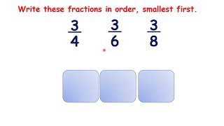 Order fractions with the same numerator [upl. by Llerroj]