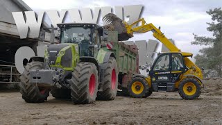 🇵🇱Wywóz Obornika 2022 Nowy Nabytek w akcji Strautmann VS2005⛔Claas Axion 810☢️JCB agroarkuteam1520 [upl. by Htebasyle400]