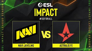 NAVI Javelins проти Astralis fe  ESL Impact League S6  EU [upl. by Nilrac431]