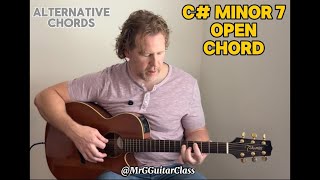 How To Play C Sharp Minor 7 Open Chord  Alternative Open Guitar Chord [upl. by Anahpets]