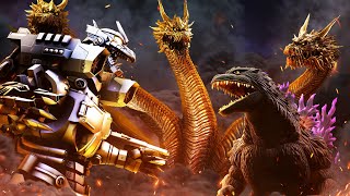 GODZILLA vs KIRYU GHIDORAH MEGALON and GIGAN [upl. by Arodasi]