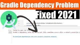 Gradle Dependency Cache may be Corrupt Android Studio Gradle Dependency Problem Solved 2021 [upl. by Hendrika]