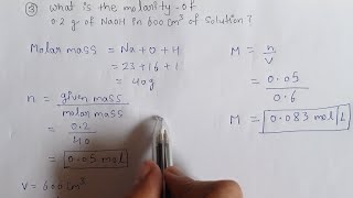 How to calculate molarity trick to calculate molarity  molarity calculation easy trick [upl. by Mackenie378]