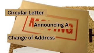 Circular Letter Announcing Change of Address  Application Writing  The Master Channel [upl. by Fassold]