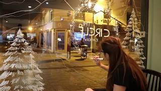 Christmas Window Decoration Time lapse Chalk Art [upl. by Halet]