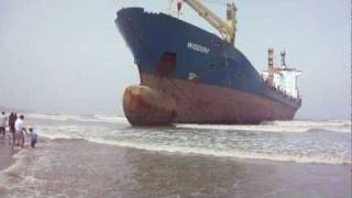 MV WISDOM at Juhu beach [upl. by Ahsiaa223]