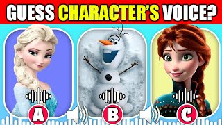 🔊Guess The Frozen 1 amp 2 Disney Characters By Their Voice  Elsa Anna Olaf Hans Duke Kristoff [upl. by Airel]