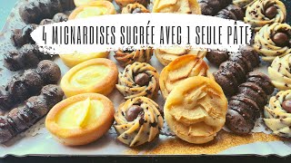 Buffet sucrée pour les fêtes 4 mignardises avec 1 seule pâte [upl. by Thynne]