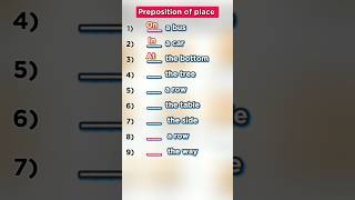 Preposition Class 03  At  On  The  Under improveenglish learningenglishanytipsforbeginners [upl. by Osy]