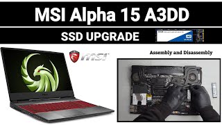 How To Upgrade SSD M2 NVMe MSI Alpha 15 A3DD  Assembly and Disassembly [upl. by Ambie312]