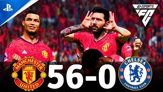 FC 24 Gameplay  Man United 560 Chelsea  Ft Messi  Ronaldo Mbappe Haaland Neymar Salah [upl. by Silsby]