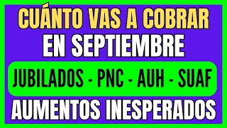 🚨 AUMENTO por IPC a JUBILADOS y PENSIONADOS de ANSES en SEPTIEMBRE ¿HABRÁ BONO ✚ AUH PNC y SUAF [upl. by Westmoreland]