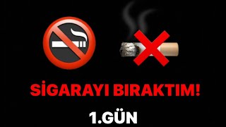 SİGARAYI BIRAKTIM SİGARAYI NASIL BIRAKTIM 1GÜN NASILDI NİKOTİN SAKIZI İŞE YARIYOR MU [upl. by Ernie525]