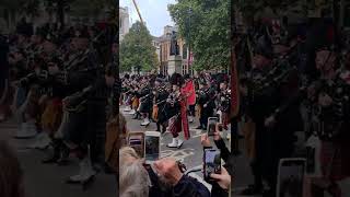 Massed pipes and drums at the funeral of HM Queen Elizabeth II [upl. by Eednus426]