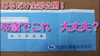 ヤマト運輸 給与明細 『45歳でこれ大丈夫か？』 [upl. by Roid271]