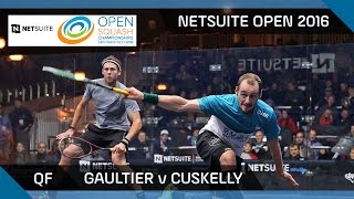 Squash Gaultier v Cuskelly  NetSuite Open 2016  QF Highlights [upl. by Windsor]