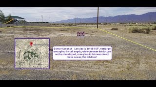 Pahrump NV  Residential Lot Full Utilities Including SEWER Panoramic Mtn Views [upl. by Senaj]