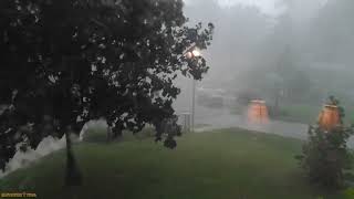 Derecho Thunderstorm with loud thunder and destructive winds 872023 [upl. by Egiaf]