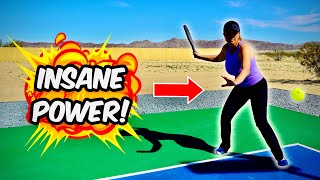 How to Get More POWER in Pickleball hit harder drives [upl. by Gildas]