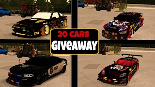 Giveaway  20 Cool Cars amp 20k Gold Coin  Car Parking Multiplayer [upl. by Ahsas497]