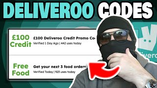 2024 UPDATE Deliveroo Discount Codes  £100 Deliveroo Promo Code  Free Food EASY [upl. by Weixel]