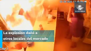 Explota tanque de gas en mercado de Morelia Michoacán hay 10 heridos [upl. by Hsetim]