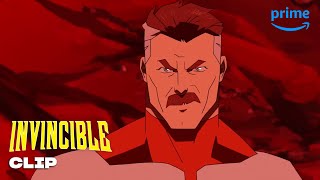 OmniMan Destroys the Flaxan Planet  Invincible  Prime Video [upl. by Nottage]