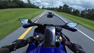 Taking my Yamaha R7 on the Highway 💙 SBC Motovlog 2 [upl. by Desi]