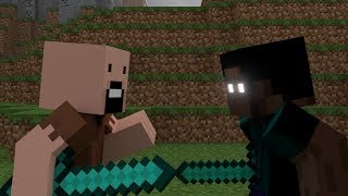 Herobrine Vs Notch  Minecraft Fight Animation [upl. by Naenaj]