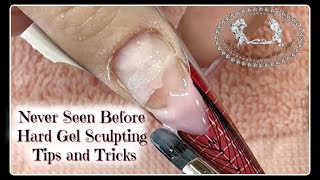 💅 Sculpted Hard Gel Nail Extensions FASTEST EASIEST Way to Sculpt Hard Gel Nails Tutorial 🙌✔ [upl. by Ailak]