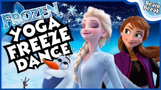 ❄️ Frozen Yoga Freeze Dance ❄️ Winter Brain Break ❄️ Just Dance ❄️ [upl. by Oniluap]