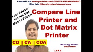 Difference between line printer and Dot matrix printer  Dot matrix printer vs line printer [upl. by Denice]