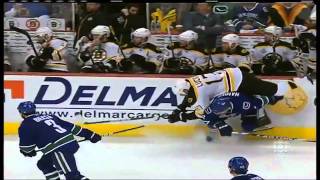 Dan Hamhuis hip check flips Lucic 6111 [upl. by Gardel]