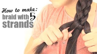 How to make a braid with 5 strands [upl. by Inhsor825]