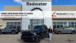 Used 2019 Ram 1500 Classic SLT Black Pkg Crew Cab 4x4  Stock  P1687  Redwater Dodge [upl. by Jaquenetta58]