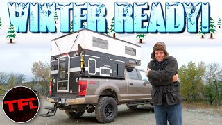 Below Freezing No Problem Heres How This SlideIn Truck Camper Handles The Winter Weather [upl. by Nosam758]