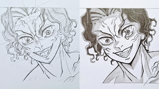 How to draw Muzan from Demon Slayer  Anime sketch  Easy drawing tutorial [upl. by Sven]