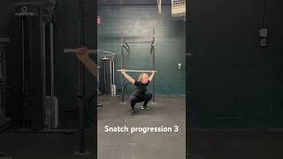 Snatch progression 3 toes shoulders elbows toes shoulders hip snatch high hang snatch [upl. by Nannoc556]