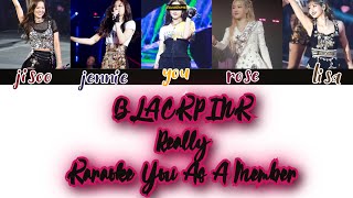 BLACKPINK quotReallyquot Karaoke You As A Member REQUEST [upl. by Nunnery]