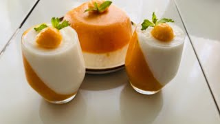 Healthy Mango Milk Dessert  Mango Milk Pudding Recipe mango recipe easyrecipe [upl. by Menis]